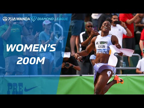 Shericka Jackson wins 200m Diamond Trophy with Eugene meeting record - Wanda Diamond League 2023