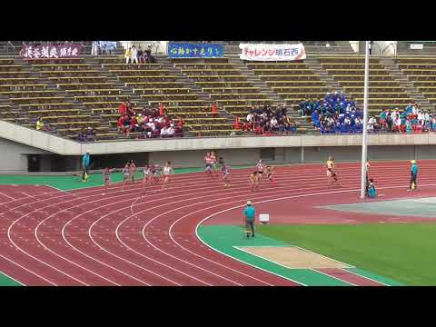 2018年度 兵庫県高校総体 女子4×100m準決勝1～3組