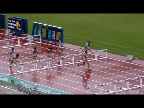 女子100mH 予選3組　U18日本選手権 R01