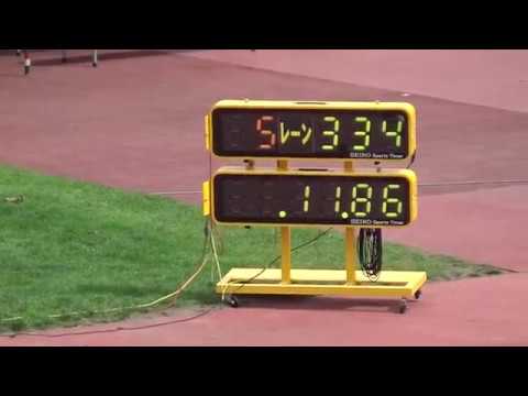 女子100m_準決勝1組_第72回北海道高校陸上20190619