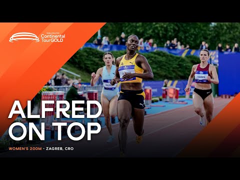 Alfred dominates the 200m with easy 22.15 in Zagreb | Continental Tour Gold 2025