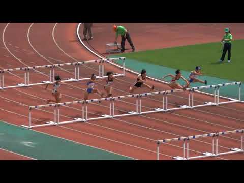 2018全国高校総体陸上南九州大会（沖縄)女子100mH 予選4組