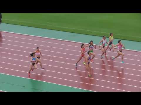 女子100m_準決勝2組_第71回北海道高校陸上20180613