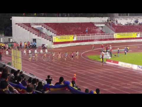 HKG 2nd Chan Pui Kei 7th Leung Kwan Yee (Women 100m Final, 17th Asian Junior Champs)