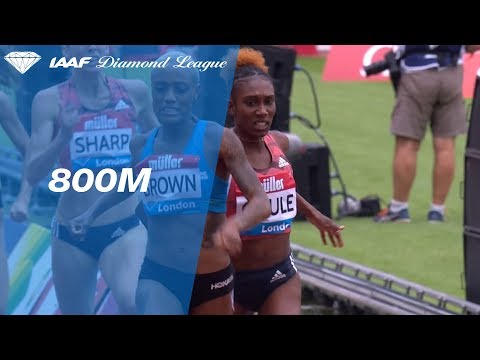 Ce&#039;Aira Brown 1.58.57 Wins Women&#039;s 800m - IAAF Diamond League London 2018