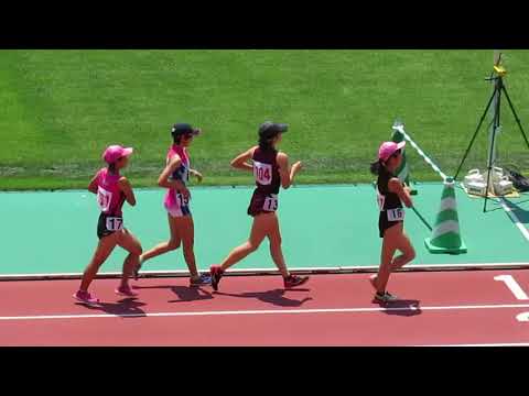 18年6月2日熊本県高校総体　男女5000ｍＷ決勝　（女子；大会新記録）