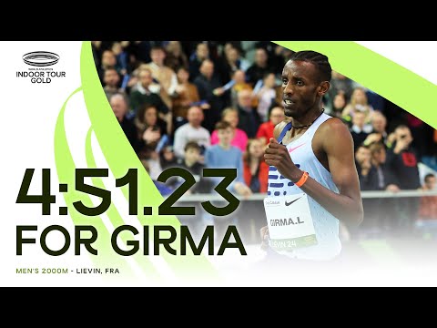 Lamecha Girma comes tantalisingly close to world best 😮‍💨 | World Indoor Tour 2024