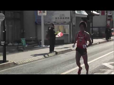 埼玉駅伝2013　埼玉県庁　川内優輝選手　鴻巣市内を激走