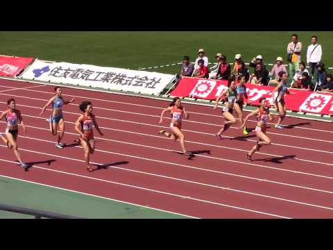 2017布勢スプリント女子100m第2レース2 市川華菜 11 38 +2.1