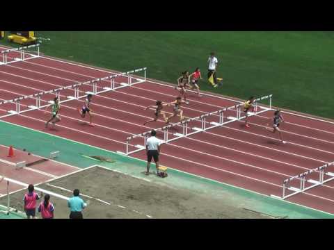 H29　千葉県　中学通信陸上　女子100mH　準決勝1組