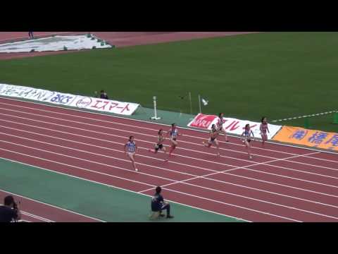 布施ｽﾌﾟﾘﾝﾄ2016 女子100m第1ﾚｰｽ5組松田優美11.94(+1.5) Yumi MATSUDA 1st