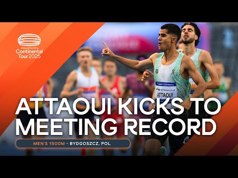 1500m meeting record for Mohamed Attaoui in Bydgoszcz 👏 | Continental Tour Gold 2025
