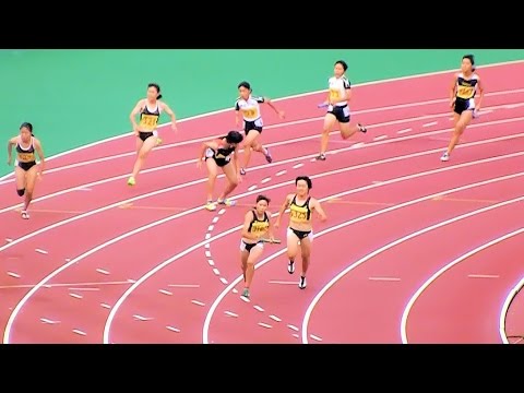 2015招待中学女子4×100ｍR 1組20151017