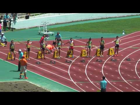 H29　千葉県中学総体　2年女子100m　準決勝2組