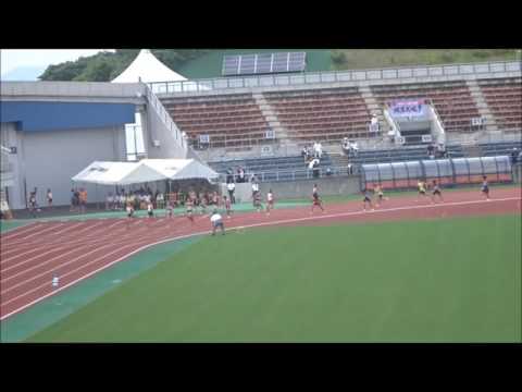 女子4×100mリレー予選1組、1着：西条北中　50秒22（大会新記録）　～第69回愛媛県中学校総合体育大会・陸上～