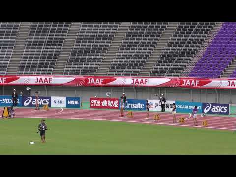 男子200m B決勝　U20日本選手権R01