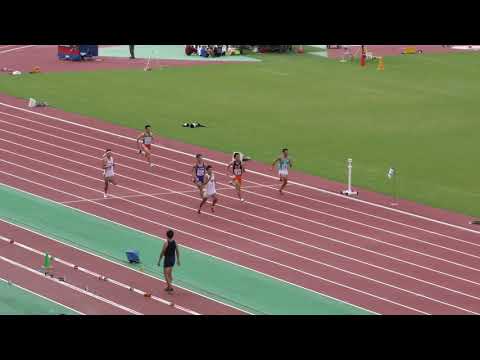 男子200m予選4組　U20日本選手権R01