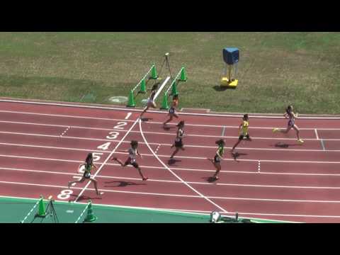 H29　千葉県中学総体　1年女子100m　準決勝2組