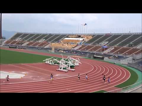 男子800m予選2組、1着：吉田藍希（川東中）1分59秒74　～第69回愛媛県中学校総合体育大会・陸上～