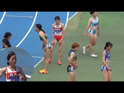 山形愛羽・青山華依など 出場 予選 女子200m 日本学生個人陸上2024