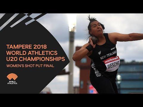 Women&#039;s Shot Put Final - World Athletics U20 Championships Tampere 2018
