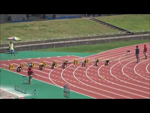 少年女子B（中3・高1）100m予選1組、竹﨑希未（岡豊）’13秒79’～国民体育大会　高知県選考会～