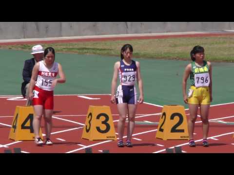 20170430群馬高校総体中北部地区予選女子100m4組