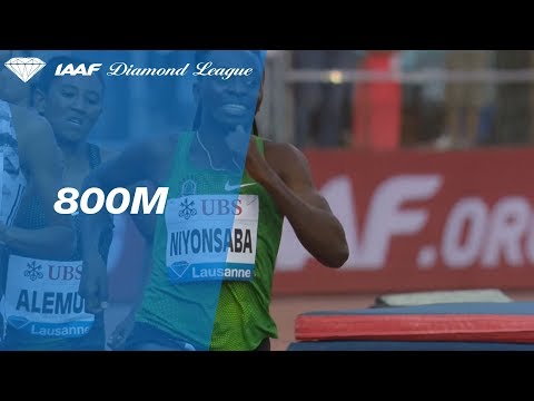 Francine Niyonsaba 1.57.80 Wins Women&#039;s 800m - IAAF Diamond League Lausanne 2018