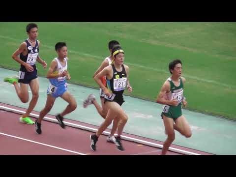 全中陸上2019大阪。男子3000ｍ予選2組、清水寛太選手が8:49.67で1着。