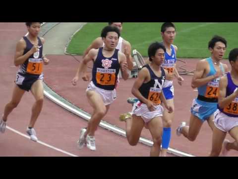 関東ｲﾝｶﾚ男子1部800ｍ準決勝1組 竹林(東海大)1’51”67　2017.5.27