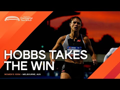 Zoe Hobbs storms to victory over 100m in Melbourne | Continental Tour Gold 2024