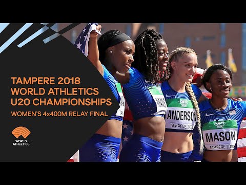 Women&#039;s 4x400m Relay Final - World Athletics U20 Championships Tampere 2018
