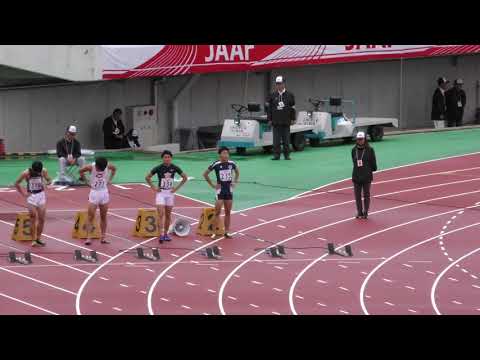 男子100m予選3組　U20日本選手権R01