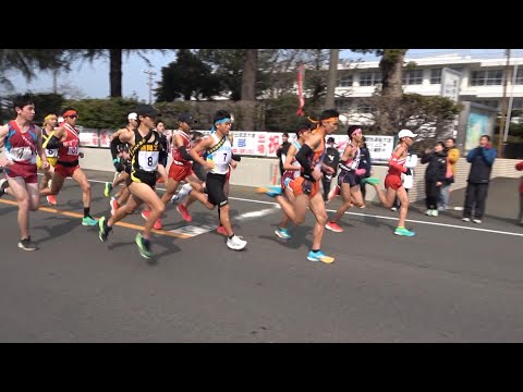 20240211【男子】宮崎県高等学校新人駅伝競走大会（スタート＆高原駅付近＆ゴール）