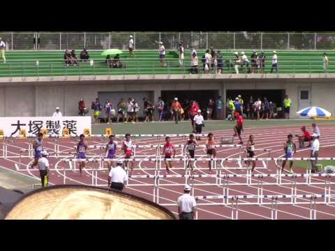 2016 岡山インターハイ陸上 男子110mH予選4