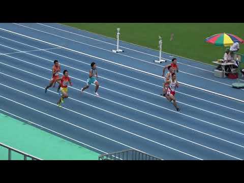 20180914100216県高校新人大会男八種100ｍ1組～2組
