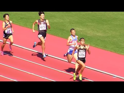 2015ジュニア陸上男子 800ｍ 予選4組 20151017