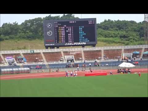 女子200m予選4組、1着：青野美咲（今治日吉中）26秒43　～第69回愛媛県中学校総合体育大会・陸上～