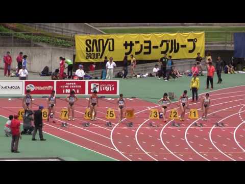 布勢2016 女子100m第1レース6組 世古和 11.68(+1.1)