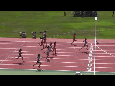 2016全日本中学校陸上　女子100m予選4組