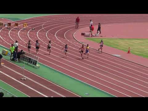 2018 茨城県高校個人選手権 1年女子100m予選2組
