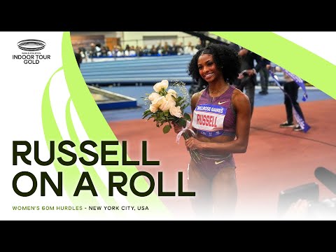 Olympic champion Masai Russell blazes to 60m hurdles world lead 🔥 | World Indoor Tour 2025