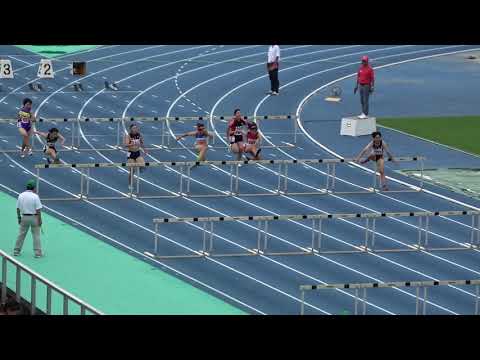 20180914130931県高校新人大会女100ｍH予選2組 中村 真実