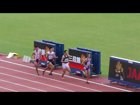 男子800m予選1組　U18日本選手権R01