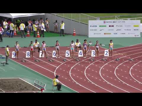 少年A女子100m予選4組 茨城国体