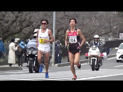 2017 びわ湖毎日マラソン 41km地点 佐々木悟、石川末廣選手ら通過