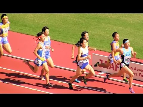 2015ユース陸上男子 800ｍ 予選1組 20151017