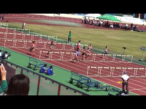 2017 茨城県中学新人陸上 女子100mH準決勝2組