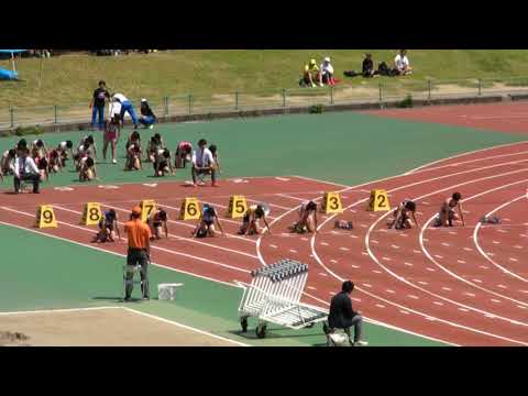 20180429 大阪陸上競技カーニバル　中学女子　100m　予選　4組