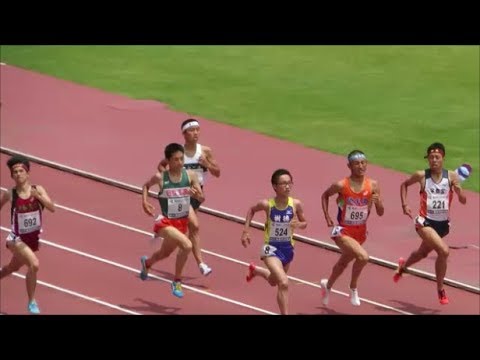 北関東高校総体陸上2019 男子1500m予選2組